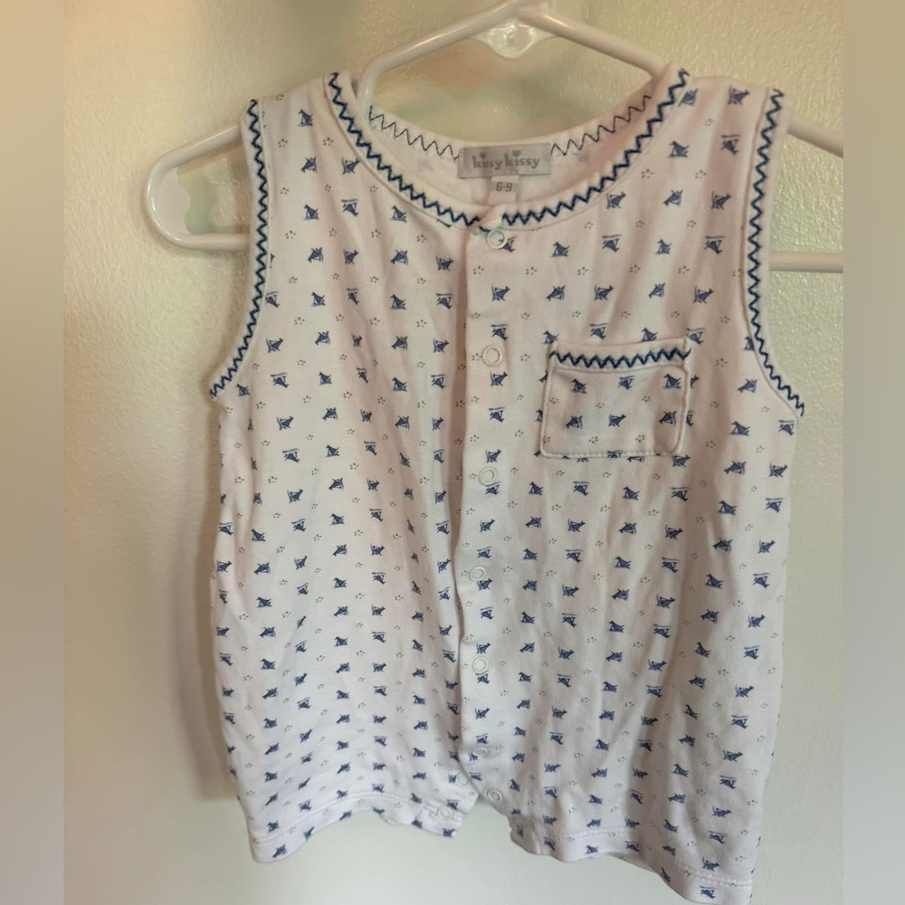 Kissy Kissy Pima Cotton Onsie Sailboat 6-9 months